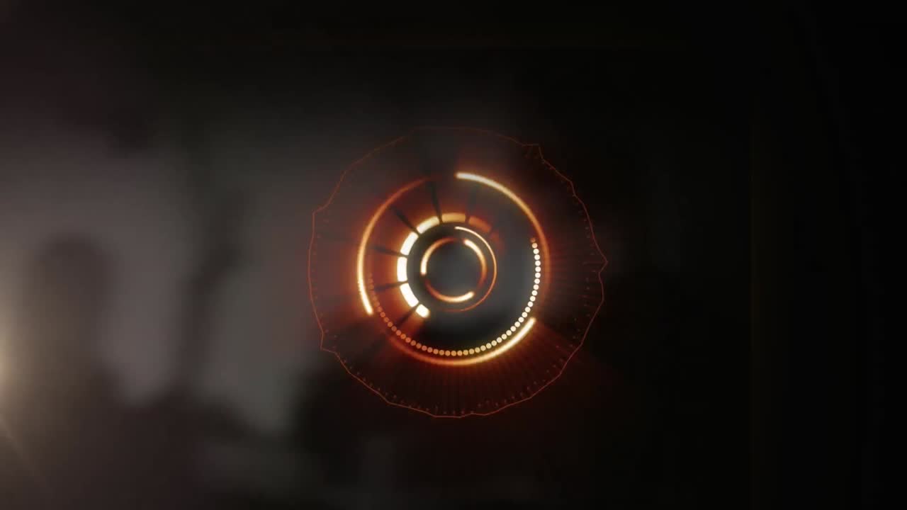 animación de un círculo en movimiento sobre un fondo negro