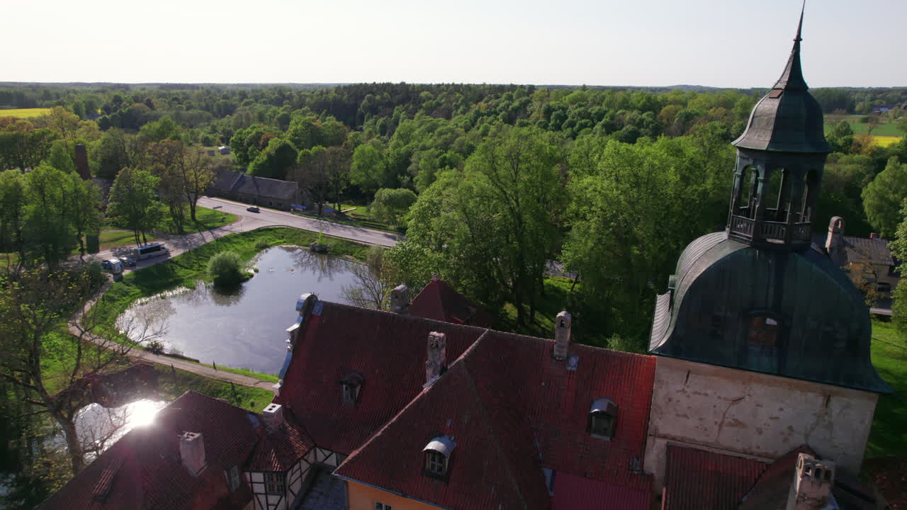 Drone Flyover Lielstraupe Castle, Latvia
