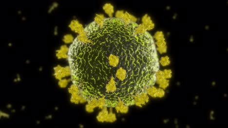 Virus-Coronavirus-mikroskopisches-Covid-19-Zellen-NCOV-Infektions-Corona-Makro