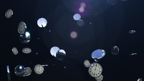 animación de fondo de bucle de partículas de reloj