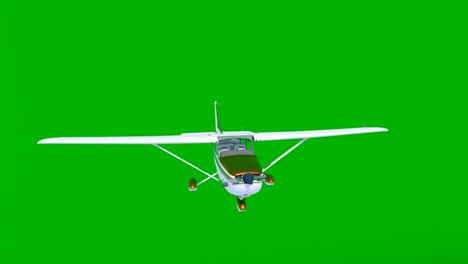 old airplane on a green screen