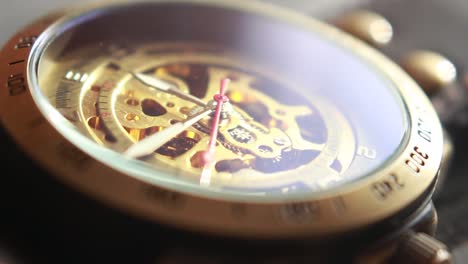 close up of a steampunk wrist watch