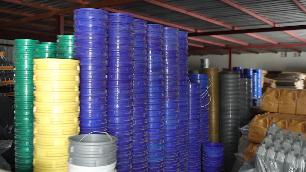 many lubricant oil barrel stock of factory godown, industry 5.0