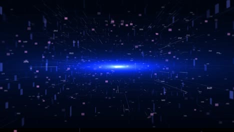 abstract counting digital lines numbers moving artificial intelligence motion concepts of finance