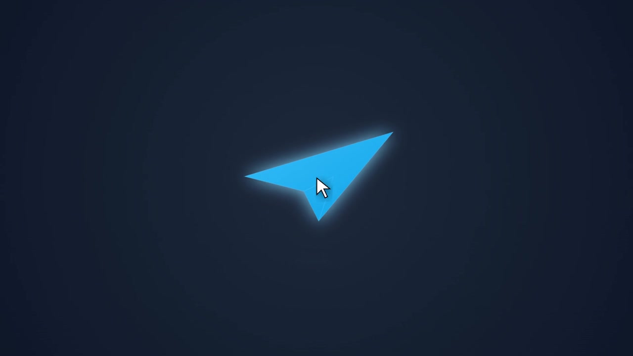Digital Paper Airplane Animation with Sending Status