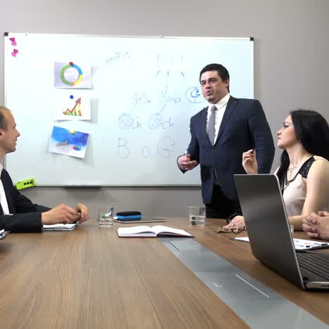 business people having board meeting