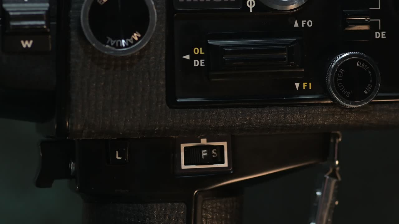 macro de primer plano de la vieja cámara analógica super 8