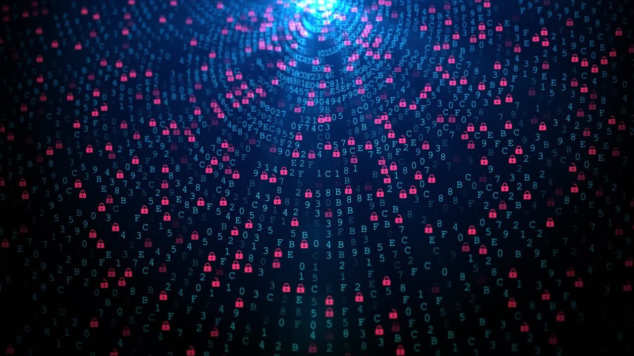 Digital Security Pattern with Locks and Codes