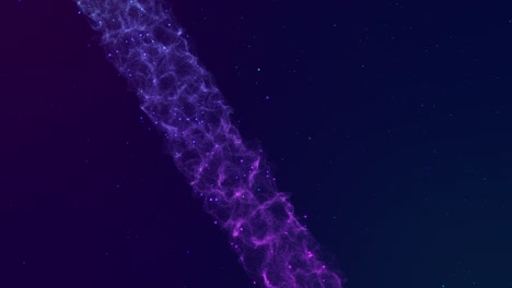 line of particles stationary, abstract background 3d animation