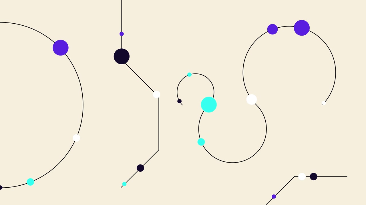 Abstract Geometric Animation with Moving Circles and Lines