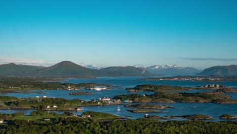 beautiful view on norwegian coast. timelapse