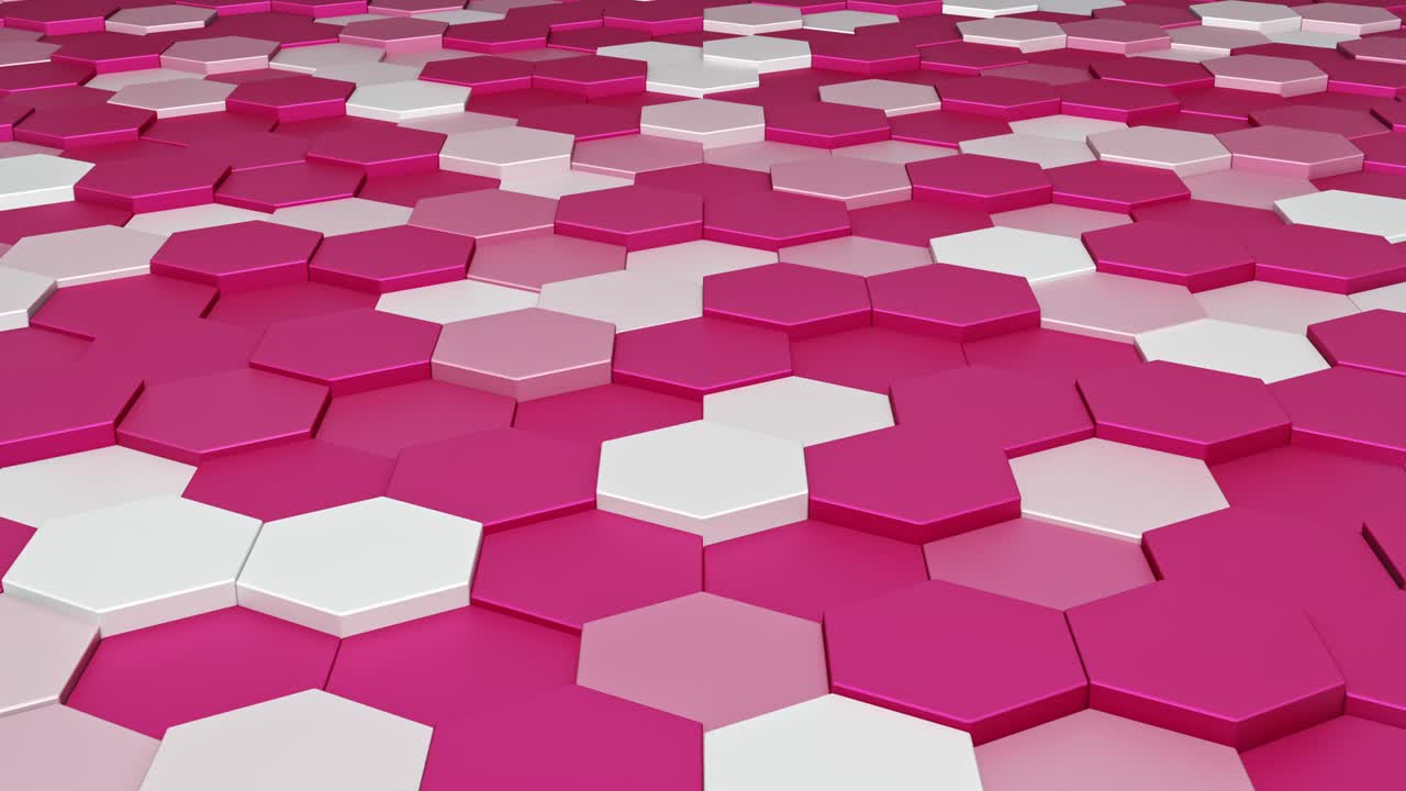 Hexagon pattern hopping, 4k background, cg animation stock loop video,