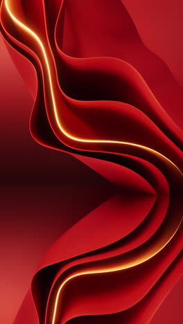 abstract red curve geometry background, 3d rendering.