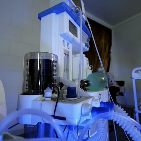 medical ventilation apparatus. new medical equipment for saving patient's life during coronavirus. concept of viruses. global pandemic epidemic.