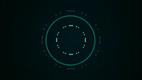 fondo abstracto con círculo verde que forma y circula sobre un fondo brillante de patrón punteado.