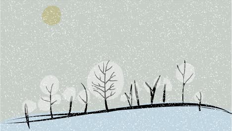 the winter on the hill