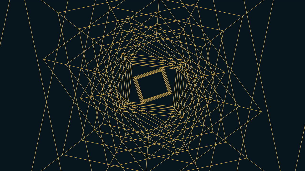 cubos futuristas con líneas de neón en el espacio negro