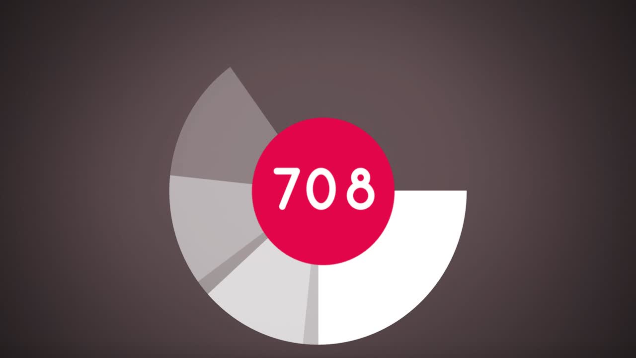 animación de números que crecen sobre las estadísticas en segundo plano