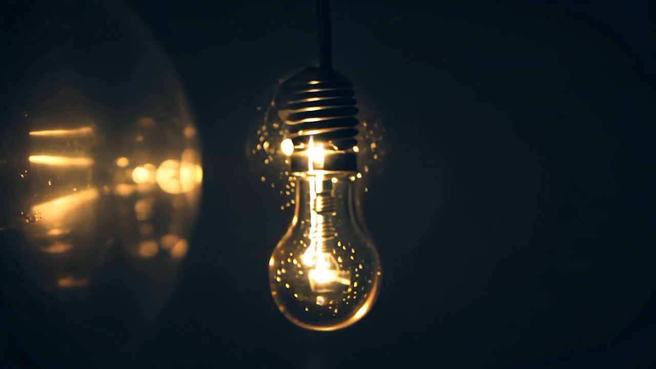 따뜻한 반이는 빈티지 전구