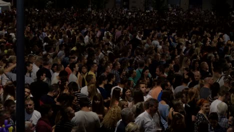 la multitud del concierto nocturno