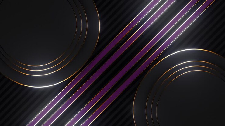 Dark Geometric Background with Circles and Lines