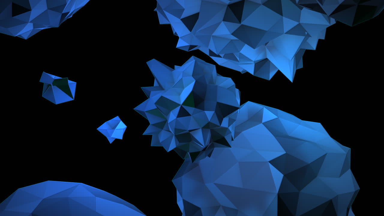 orbe líquido azul abstracto de animación en el cosmos fondo negro