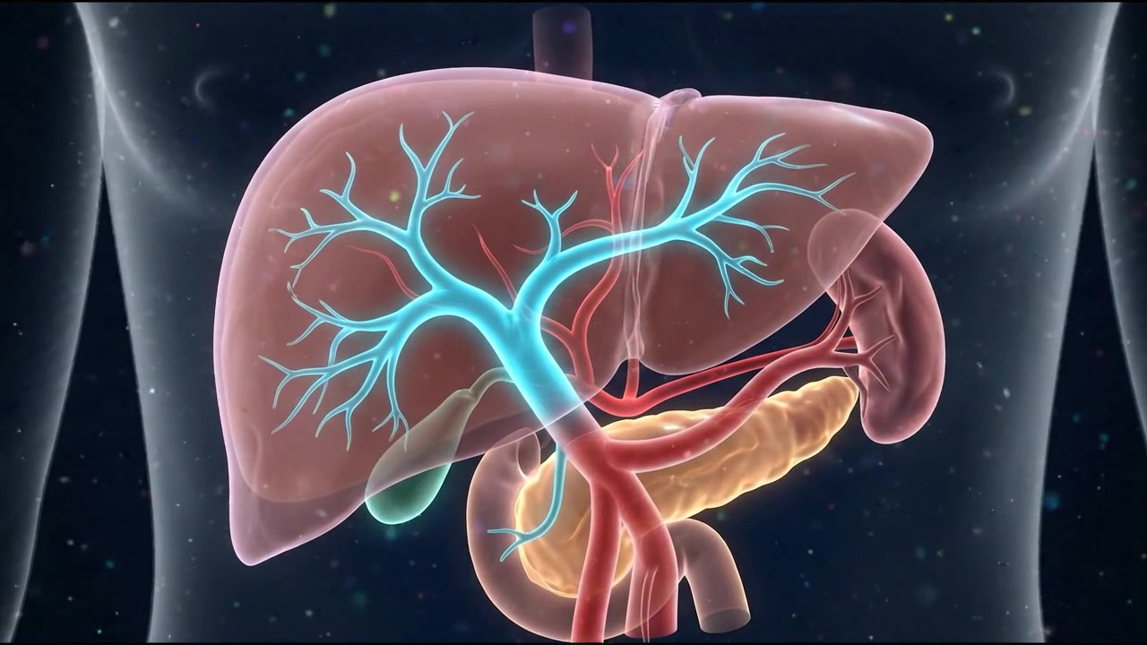 Human liver with internal vascular branching scan hologram