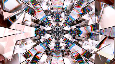 sparkling gemstone macro rotating seamless loop. kaleidoscope