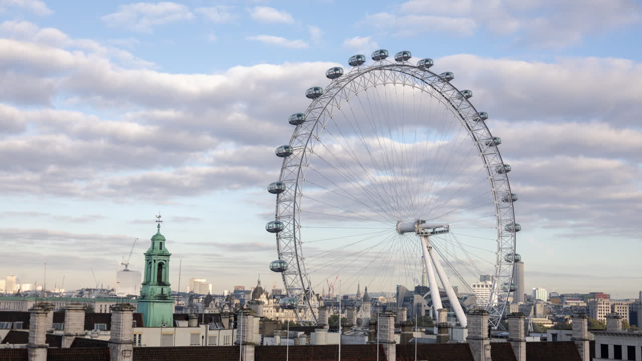 런던 아이와 스카이라인, 런던, 영국