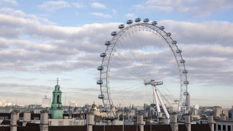 london eye and skyline, london, england