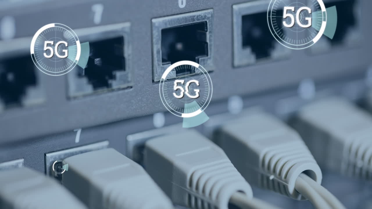 5g escrito en el medio de un círculo futurista 4k