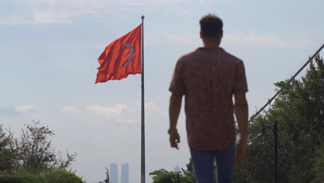 Flag-saluting.