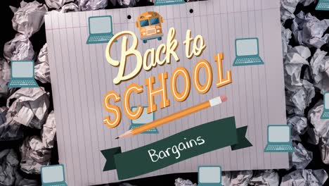 Animation-Von-Back-to-School-Texten-über-Schulsymbolen