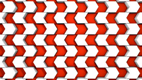 animación en 3d de elegantes flechas de piedra en la pared.