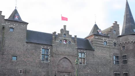 Flag-waving-over-castle-entrance