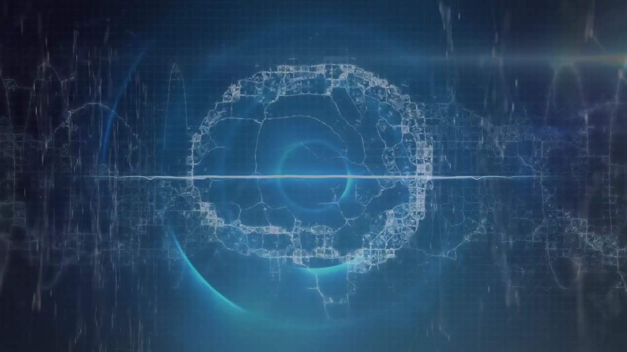 animación del procesamiento de datos sobre el cerebro