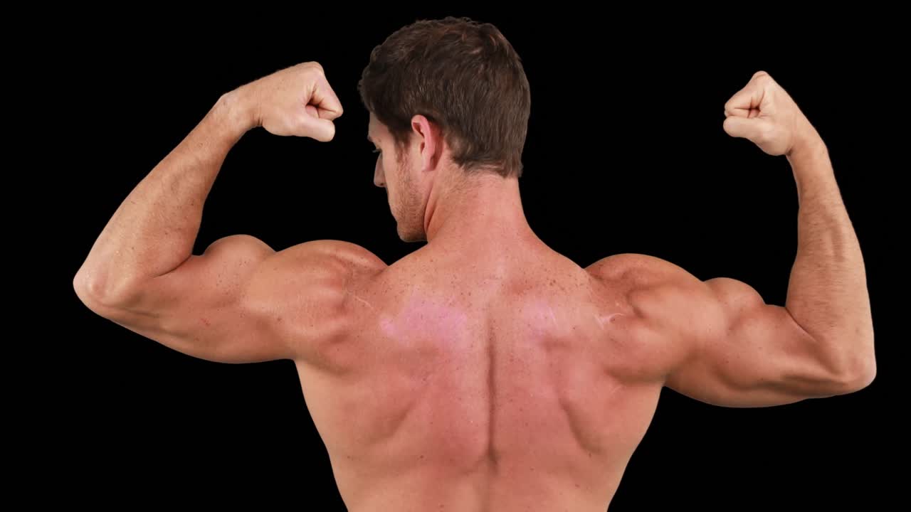 근육 을  ⁇ 는 근육 을 가진 사람