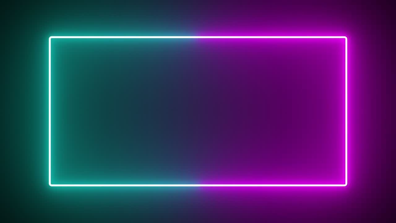 colorido de neón línea de llama brillante parpadeante bucle de animación al azar en un fondo negro.