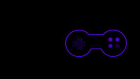 animation of purple video game logo