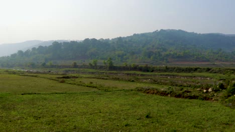 countryside-agriculture-farming-fields-with-bright-blue-sky-at-morning-from-flat-angle