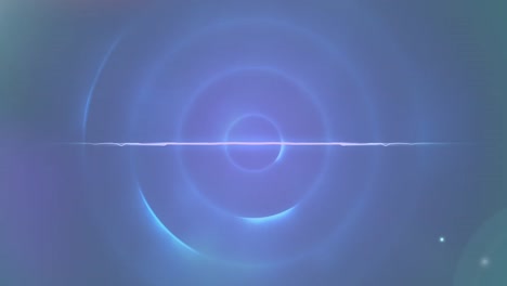 animation of wave and lights over blue circles moving on black background