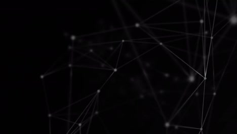 digital animation of network of connections floating against black background