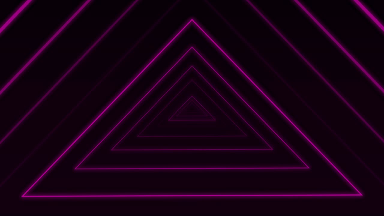 Abstract background loop with triangle neon light