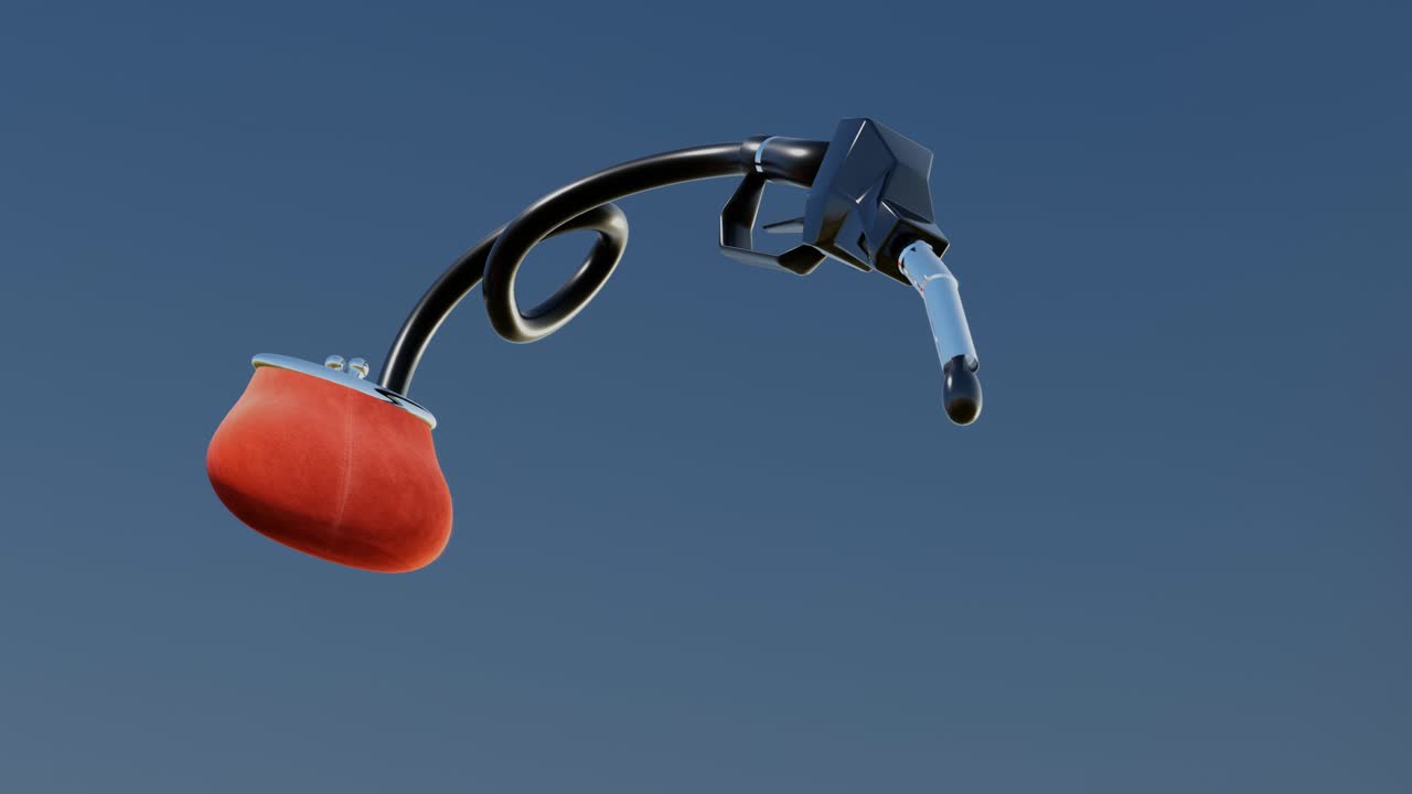 汽油泵吸取錢從舊硬幣錢包