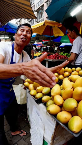 fruit vendor in asian market