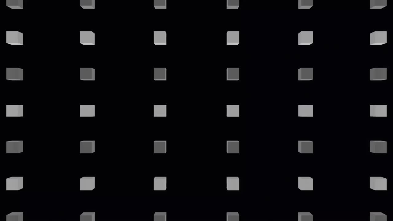 검은색 배경에서 움직이는 사각형의 애니메이션