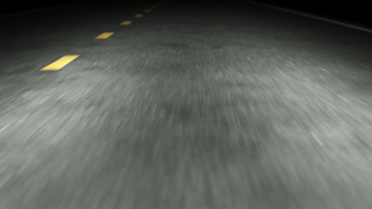 자동차는 밤의 길을 고 있습니다. 울트라 hd 4k에서 루프 애니메이션.