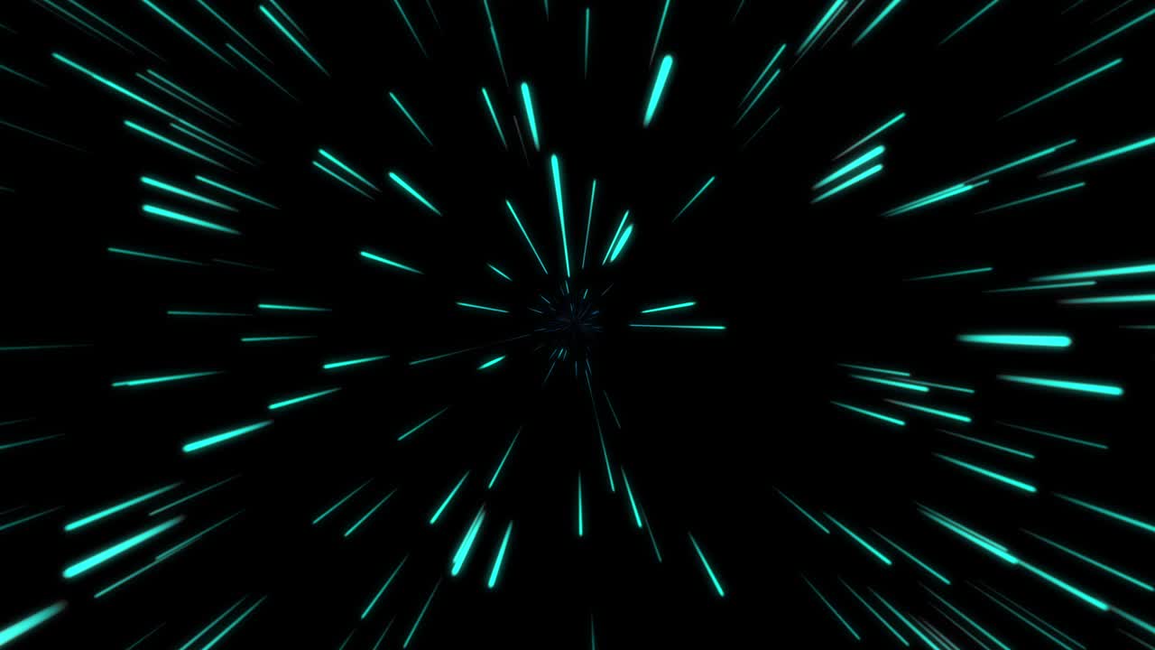 Abstract 3d moving high tech lines. Dynamic animation of seamless loop. Concept for space time travel, warp speed, future transportation