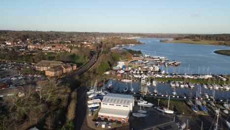 woodbridge howard ford marine suffolk 4k aerial