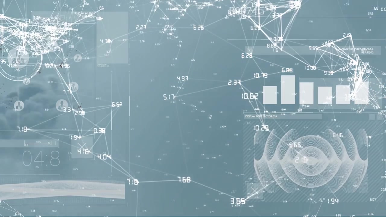 Animation of dna strand spinning over network of connections
